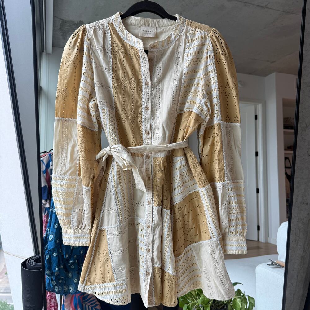 Sezane Lou Patchwork Dress - Picture 2 of 5